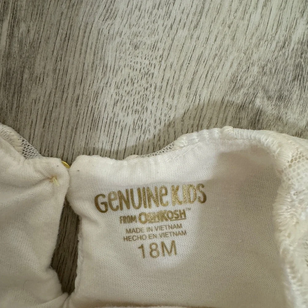 Genuine Kids By Oshkosh Beautiful Cream  Floral 18 Month Dress